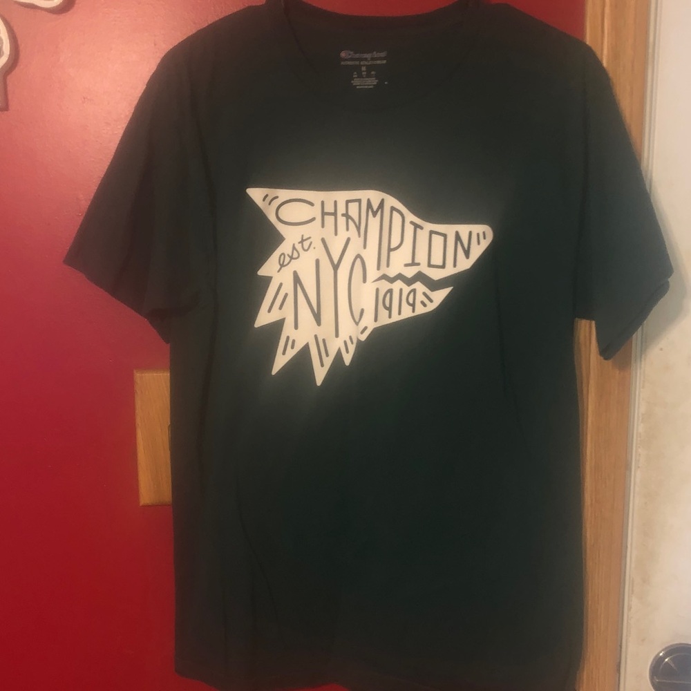 Champion Men's Dark Green Graphic Tee